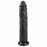 Easytoys - dildo extra mare cu ventuză (28,5cm) - negru 