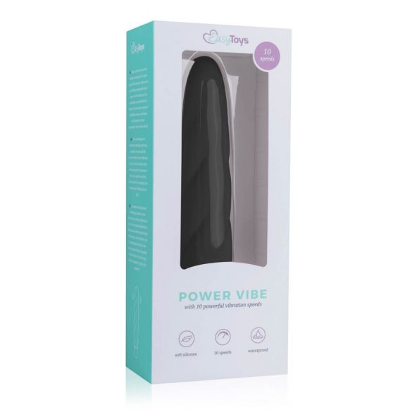 Vibrator din silicon spiralat Easytoys Power Vibe (negru) 