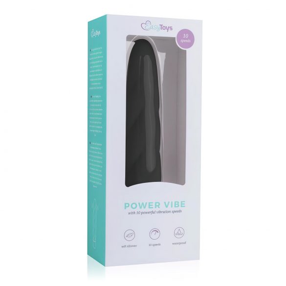 Vibrator din silicon spiralat Easytoys Power Vibe (negru) 