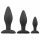 Set de dildo anal Easytoys Rocket - negru (3 piese) 