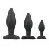 Set de dildo anal Easytoys Rocket - negru (3 piese) 