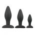 Set de dildo anal Easytoys Rocket - negru (3 piese) 