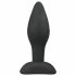 Dildo anal din silicon Easytoys - mic (negru) 