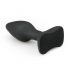 Dildo anal din silicon Easytoys - mic (negru) 