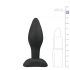 Dildo anal din silicon Easytoys - mic (negru) 