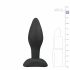 Dildo anal din silicon Easytoys - mic (negru) 