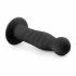 Dildo anal cu ventuză striat Easytoys (14 cm) - negru 