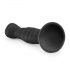 Dildo anal cu ventuză striat Easytoys (14 cm) - negru 