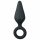 Jucărie Plug Pointy Easytoys - dildo anal cu inel de prindere - mediu (negru)