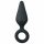 Jucărie Plug Pointy Easytoys - dildo anal cu inel de prindere - mediu (negru)