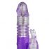 Easytoys - vibrator cu mișcare de împingere și rotație, cu iepuraș 