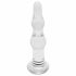 Dildo anal de sticlă ondulat Rimba Dolly (transparent) 