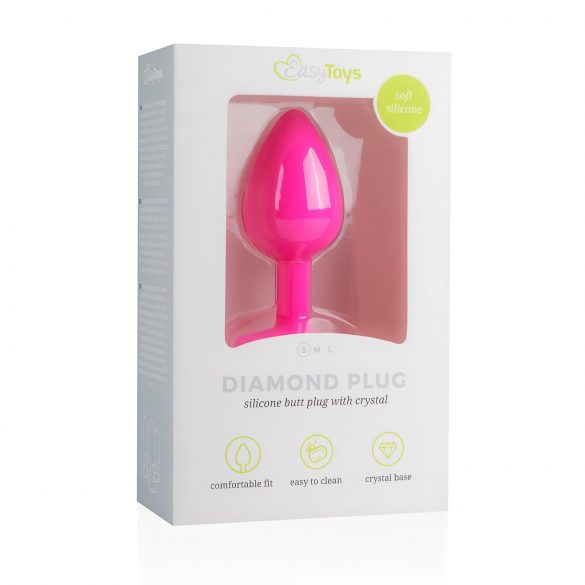 Easytoys Diamond Small - dop anal (roz-palbă)