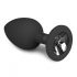 Dildou anal cu diamante Easytoys - mic - negru 