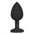 Dildou anal cu diamante Easytoys - mic - negru 