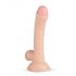 Real Fantasy Vince - dildo cu testicule și prepuț - 19,5cm (natur)