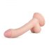 Real Fantasy Vince - dildo cu testicule și prepuț - 19,5cm (natur)