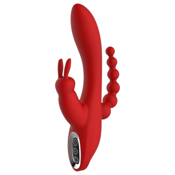 Vibrator Red Revolution Hera - rezistent la apă, cu acumulator, cu 3 brațe (roșu) 