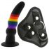 Colorful Love - dildo cu curea (multicolor)