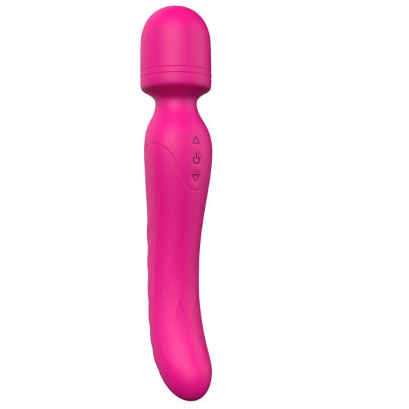 Vibrații de Dragoste Wand - vibrator cu încălzire și masaj, reincarcabil (roz) 