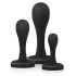 Set de dildo-uri anale - negru (3 piese) 