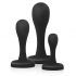 Set de dildo-uri anale - negru (3 piese) 