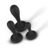 Set de dildo-uri anale - negru (3 piese) 