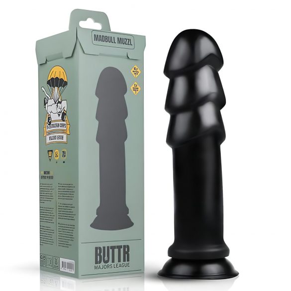 BUTTR Madbull Muzzl - dildo cu bază antiderapantă (negru)