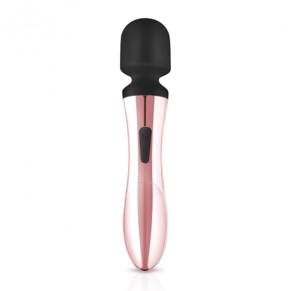 Vibrator masaj Rosy Gold Wand Curve, reîncărcabil (culoare rosegold) 