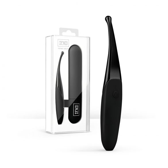 Senzi - vibrator impermeabil cu acumulator pentru clitoris (negru)