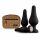 Panthra Kesia - set dildo anal din silicon (3 piese) - negru 