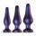 Set de dildo-uri anale din silicon Hueman Comets (3 piese) - mov 