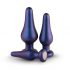 Set de dildo-uri anale din silicon Hueman Comets (3 piese) - mov 