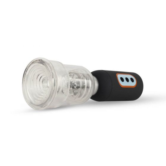 CRUIZR CS07 - pompa peniană cu vibrații, cu baterie (negru-transparent)