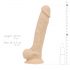 Real Fantasy Conrad - vibrator realist cu acumulator și ventuză - 20cm (natural) 