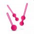 Easytoys LoveBalls - set bile vaginale - 3 piese (roz) 