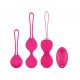 Easytoys LoveBalls - set de bile vaginale vibratoare - 3 piese (roz) 