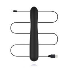   BLAQ - vibrator digital cu stimulator clitoridian în formă de iepure (negru)