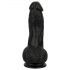 Easytoys - dildo realist cu testicule - 12 cm (negru)