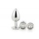 Set de dildouri anale Gleaming Love - argintiu (3 piese) 