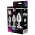 Set de dildouri anale Gleaming Love - argintiu (3 piese) 