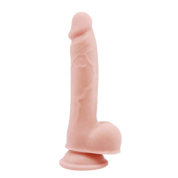 Mr. Dixx 7.6 - dildo cu ventuză și testicule - natural (19,5cm) 