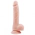 Mr. Dixx 7.6 - dildo cu ventuză și testicule - natural (19,5cm) 