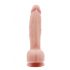 Mr. Dixx 7.6 - dildo cu ventuză și testicule - natural (19,5cm) 