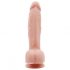 Mr. Dixx 7.6 - dildo cu ventuză și testicule - natural (19,5cm) 