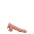 Mr. Dixx 7.6 - dildo cu ventuză și testicule - natural (19,5cm) 