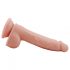 Mr. Dixx 7.6 - dildo cu ventuză și testicule - natural (19,5cm) 