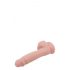 Mr. Dixx 7.6 - dildo cu ventuză și testicule - natural (19,5cm) 