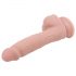 Mr. Dixx 7.6 - dildo cu ventuză și testicule - natural (19,5cm) 