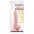 Mr. Dixx 7.6 - dildo cu ventuză și testicule - natural (19,5cm) 